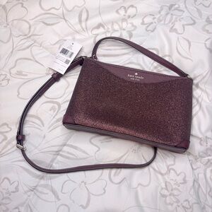 Kate Spade New York Glitter Fabric Crossbody Deep Nova NWT